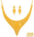  22k Gold Necklace  Set - Click here to buy online - 3,525 only..