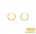 22K Gold Hoop Earrings  - Click here to buy online - 319 only..