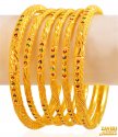 22Kt Gold Meenakari Bangles (6Pc) - Click here to buy online - 12,449 only..