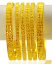 22K Gold Bangles Set (6 PC) - Click here to buy online - 10,066 only..