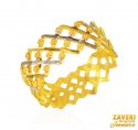22Kt Gold Two Tone Ring - Click here to buy online - 406 only..