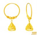 Click here to View - 22Kt Gold Jhumki Hoop Earrings 