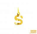 Click here to View - 22Kt Gold Initial Pendant (S) 