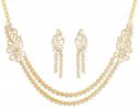 18K Gold Layered Diamond Set - Click here to buy online - 24,729 only..