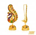 Peacock Exclusive Jhumki Earrings - Click here to buy online - 3,955 only..