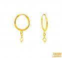 Click here to View - 22Kt Gold Fancy Hoop Earrings 