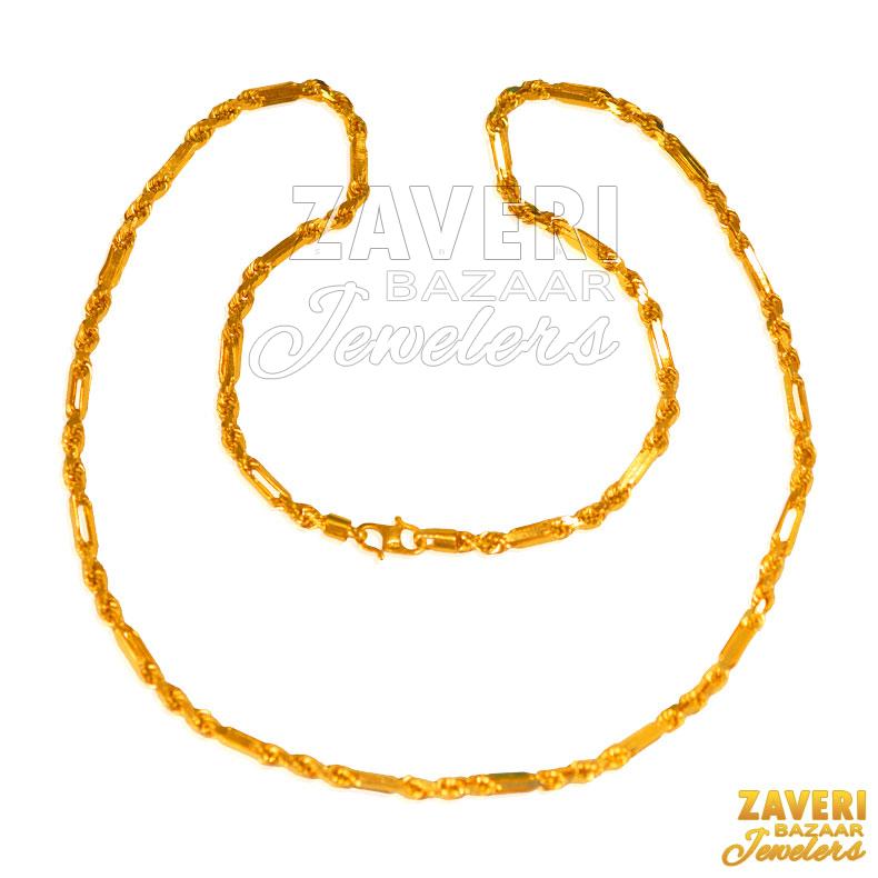 22 Kt Gold Cartier Rope Chain 