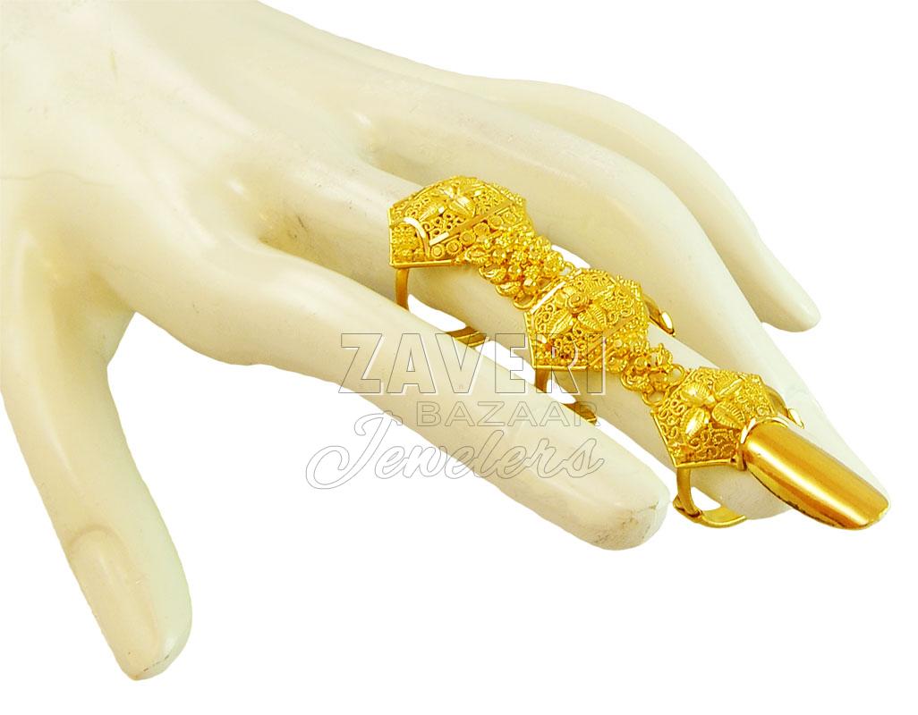 Layered Gold Ring With Nail