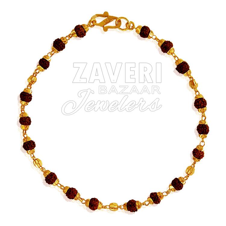 22K Gold Rudraksha Bracelet