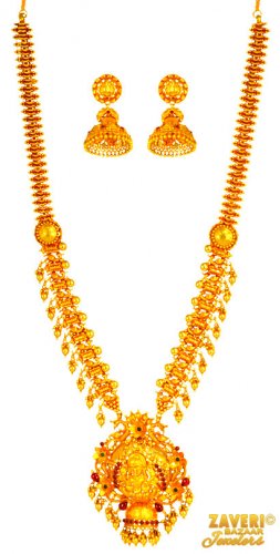 22 kt Gold Temple Necklace Set 