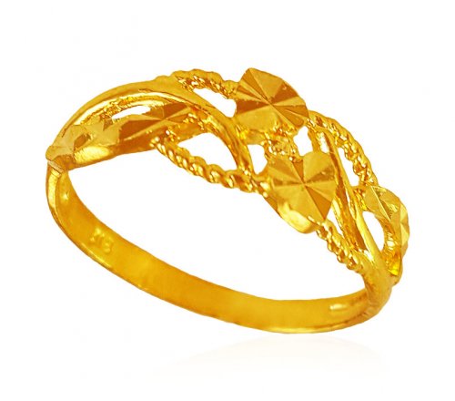 Sleek Women's Gold Ring (1.310 Grams), 22Kt Gold Jewellery | Mohan Jewellery