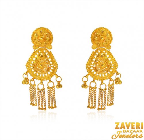 22k gold Filigree Earring 