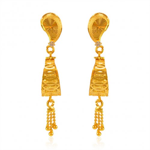 fancy earrings designs in gold