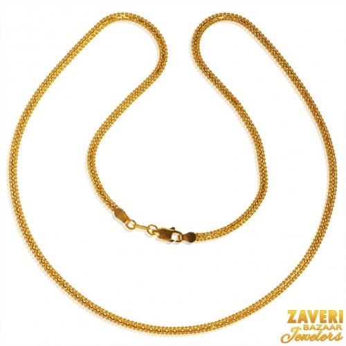 22 Kt Gold Fancy  Flat Chain 