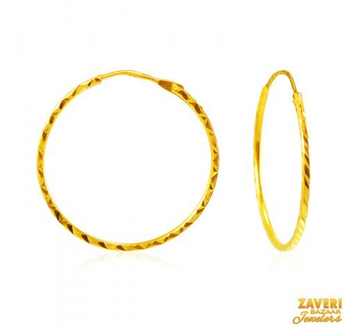 22Kt Gold Hoop Earrings 
