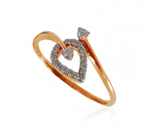18K Rose Gold Diamond Ring 