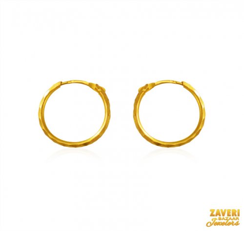 22 kt  Gold Hoop Earrings  