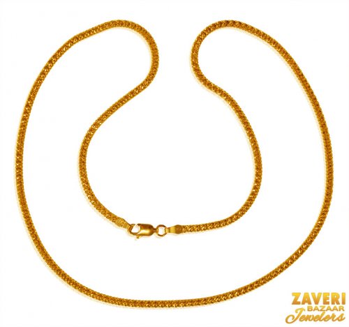 22 Karat Gold Flat Chain 