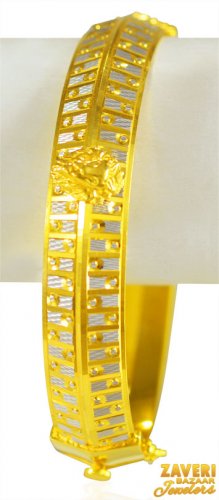 22k Gold Two Tone Kada for Mens 