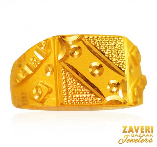 22 kt Gold Mens Ring 