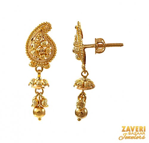 22Kt Gold Designer Earrings 