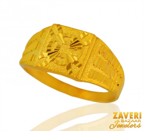 22 kt Gold Mens Ring 