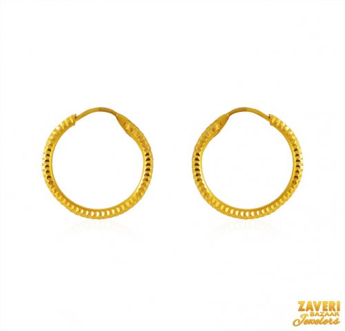 22 kt  Gold Hoop Earrings  