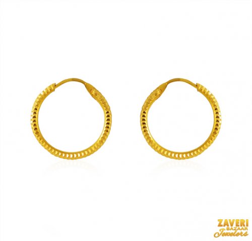 22 kt  Gold Hoop Earrings  