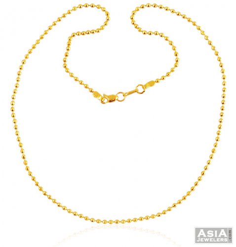 22K Gold Ball Chain  