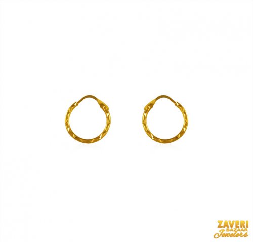 22 kt Gold Hoop Earrings  