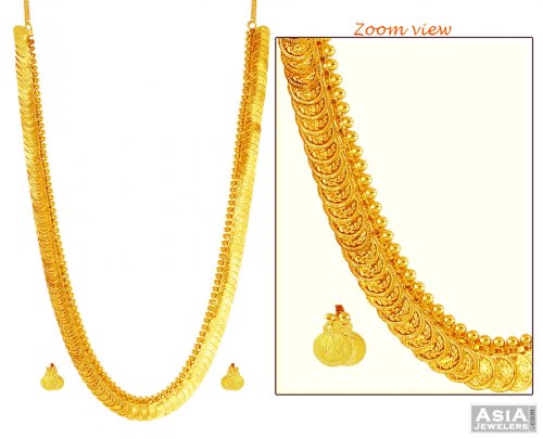 ajns59132 - 22k Gold Kasu Mala Set 