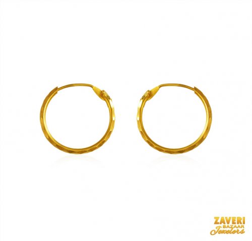 22 kt  Gold Hoop Earrings  