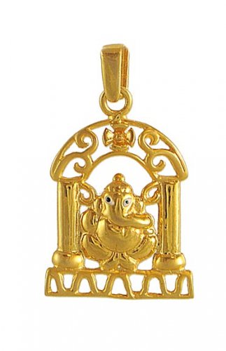 22k Ganesha Pendant 