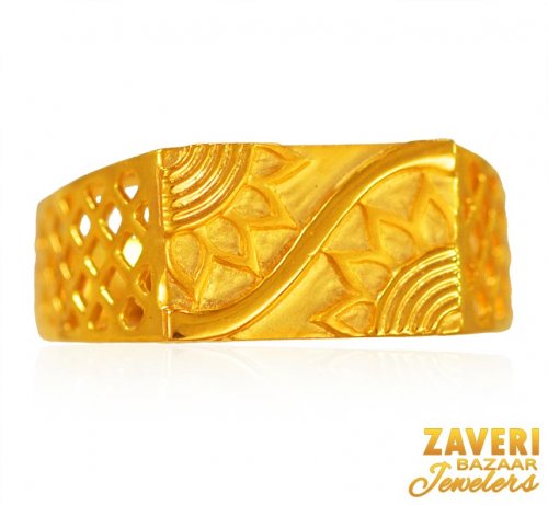 22KT Gold Mens Fancy Ring 