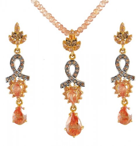 22K Gold Fancy Pendant Set 