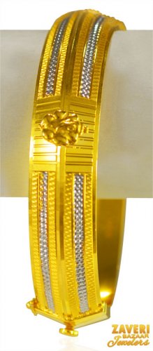 22Kt Gold Two Tone Kada for Mens 