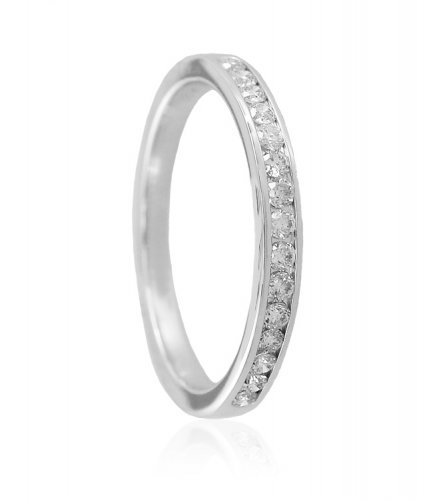 18k White Gold Diamond Band 