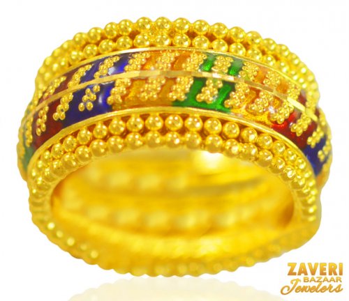 22 KT Gold Fancy Band 