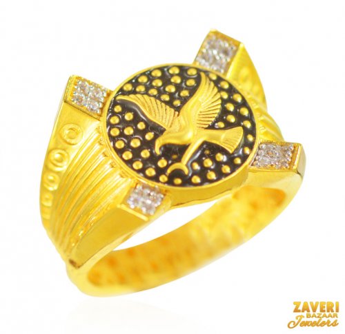 22K Gold Mens Ring 