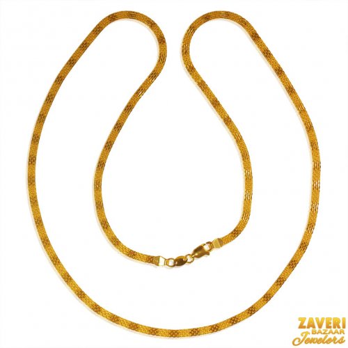 22kt Gold Flat Chain (16 inches) 