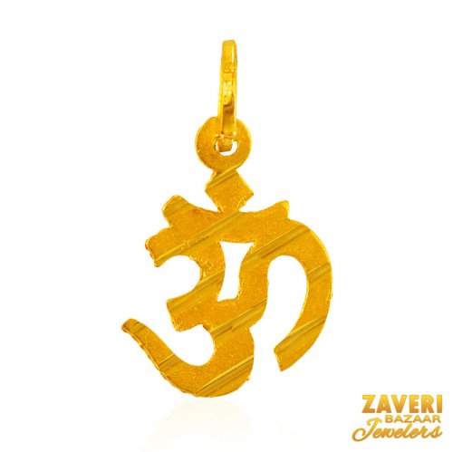 22Kt Gold Fancy OM Pendant 