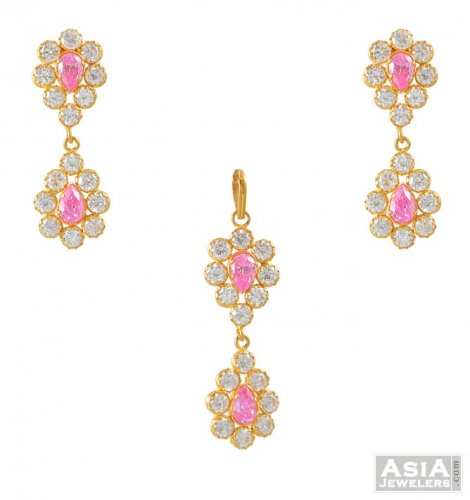 Fancy Pendant Set (22K Gold) 