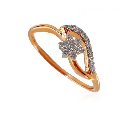 18K Rose Gold Diamond Ring 