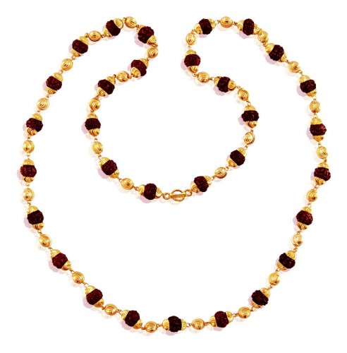 Stylish 22K gold Rudraksha mala in 