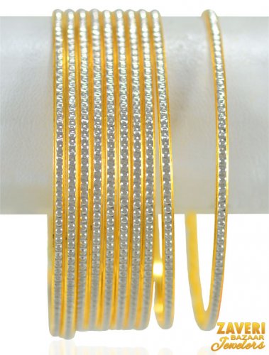 22 Kt Laser Bangles (8 Pcs) 