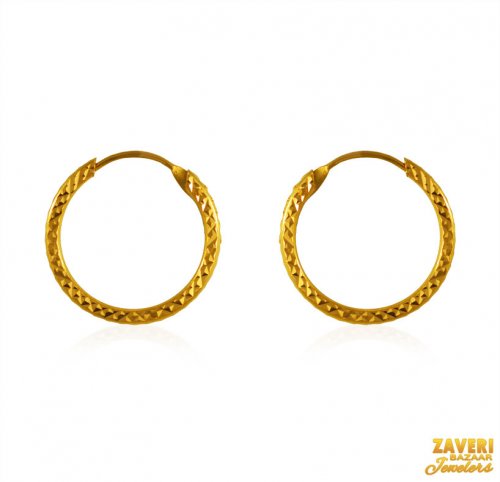 22 kt Gold Hoop Earrings  