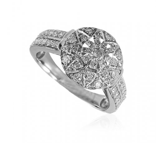 18Karat White Gold Diamond Ring 