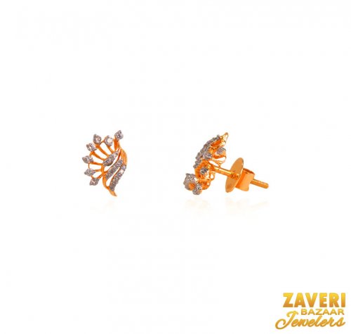 18Kt Rose Gold Diamond Earrings 