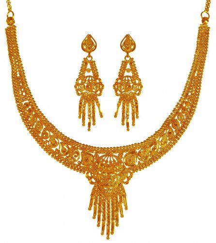 22Karat Gold Light Necklace Set 