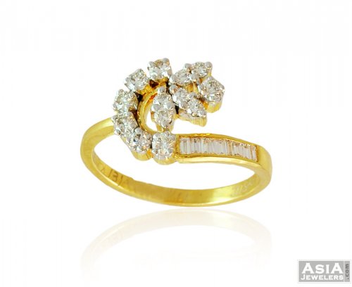 18K Ladies Genuine Diamonds Ring  